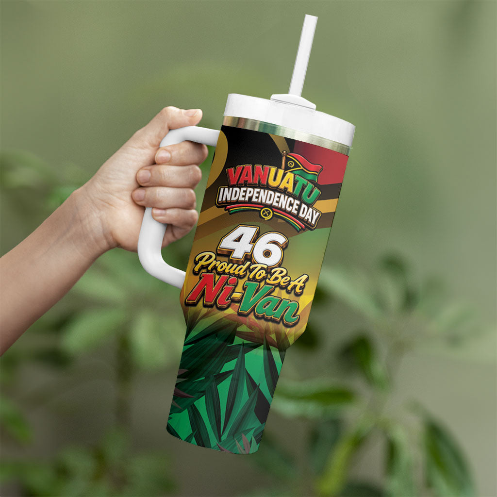 Vanuatu Independence Day Tumbler With Handle Chibi Boar Proud To Be A Ni-Van