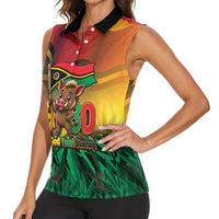 Vanuatu Independence Day Women Sleeveless Polo Shirt Chibi Boar Proud To Be A Ni-Van