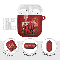 Tonga Rugby Custom AirPods Case 2026 Go Ikale Tahi Ngatu Pattern