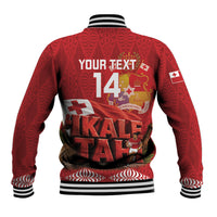 Tonga Rugby Custom Baseball Jacket 2026 Go Ikale Tahi Ngatu Pattern