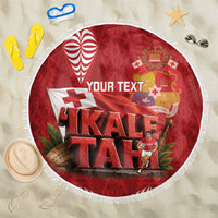 Tonga Rugby Custom Beach Blanket 2026 Go Ikale Tahi Ngatu Pattern