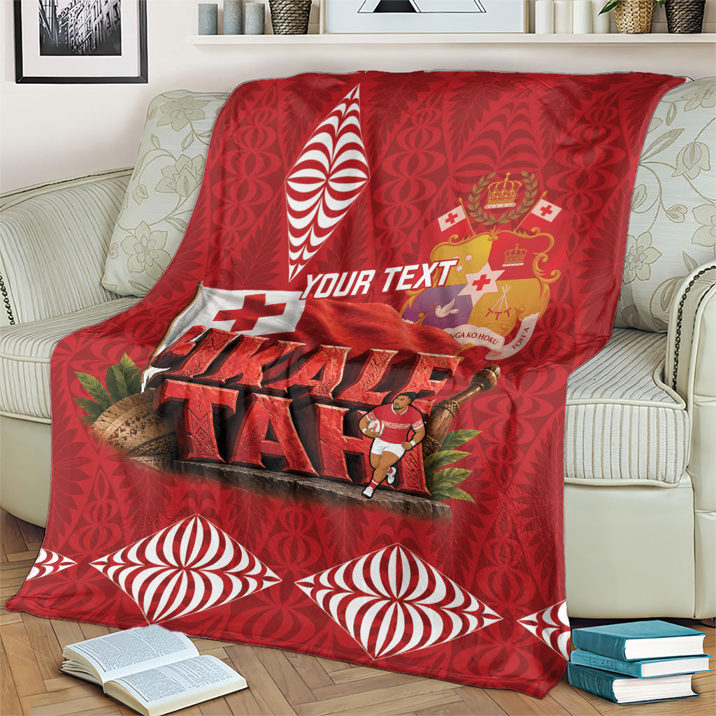 Tonga Rugby Custom Blanket 2026 Go Ikale Tahi Ngatu Pattern