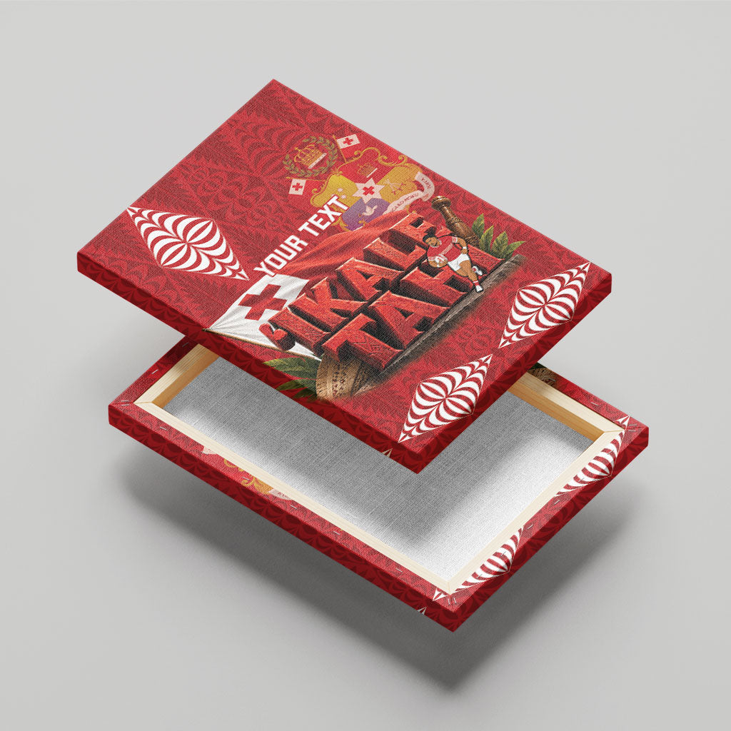 Tonga Rugby Custom Canvas Wall Art 2026 Go Ikale Tahi Ngatu Pattern