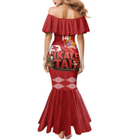 Tonga Rugby Custom Family Matching Mermaid Dress and Hawaiian Shirt 2026 Go Ikale Tahi Ngatu Pattern