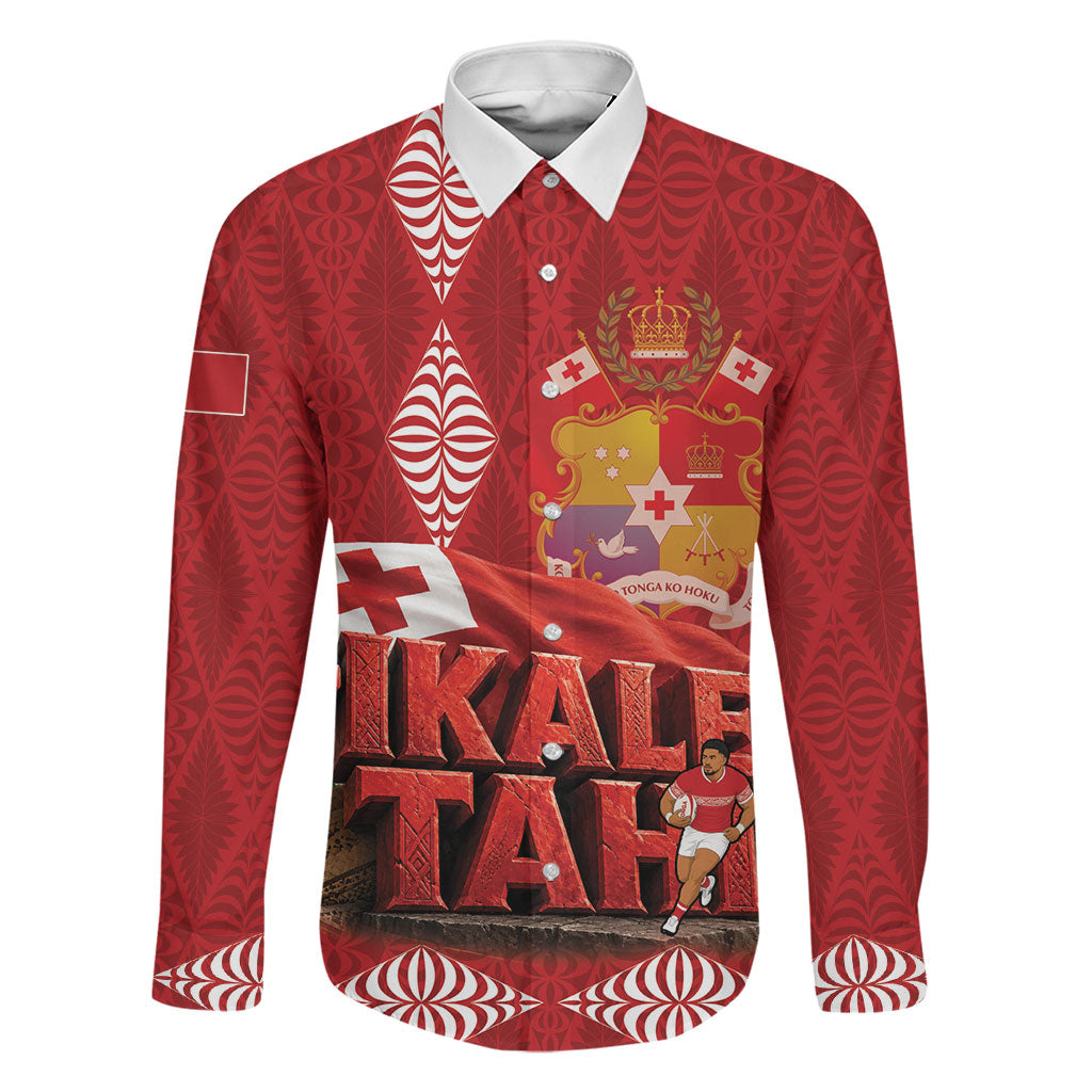 Tonga Rugby Custom Family Matching Short Sleeve Bodycon Dress and Hawaiian Shirt 2026 Go Ikale Tahi Ngatu Pattern