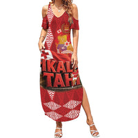 Tonga Rugby Custom Family Matching Summer Maxi Dress and Hawaiian Shirt 2026 Go Ikale Tahi Ngatu Pattern