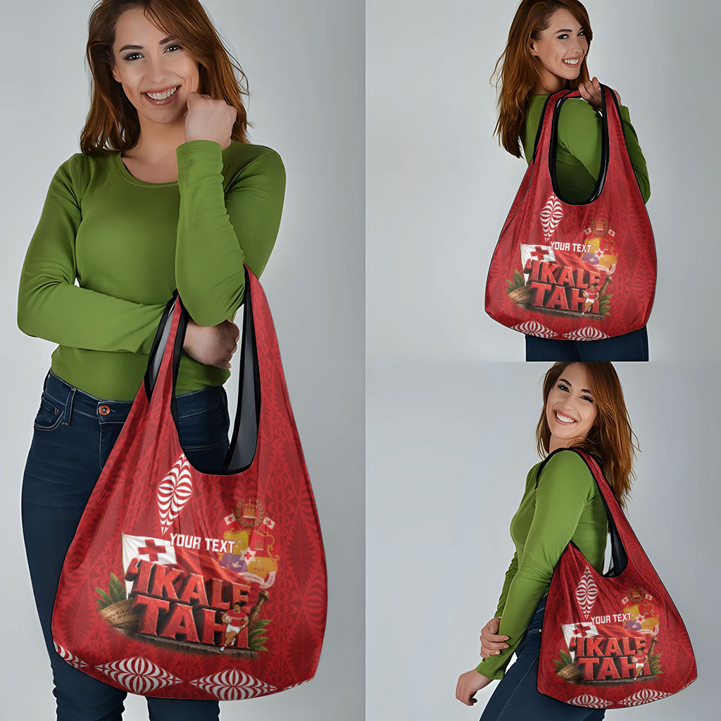 Tonga Rugby Custom Grocery Bag 2026 Go Ikale Tahi Ngatu Pattern