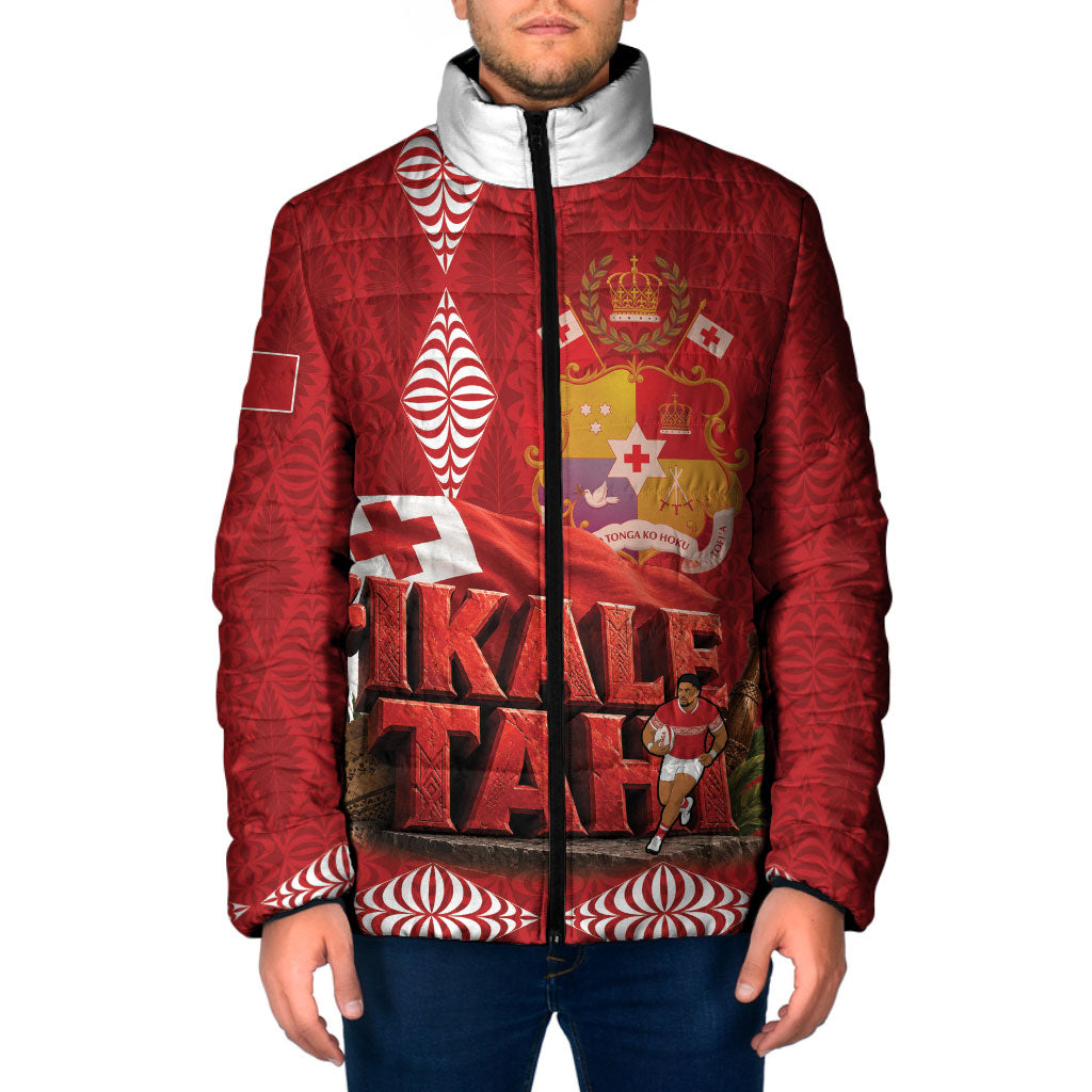 Tonga Rugby Custom Padded Jacket 2026 Go Ikale Tahi Ngatu Pattern