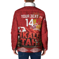 Tonga Rugby Custom Padded Jacket 2026 Go Ikale Tahi Ngatu Pattern