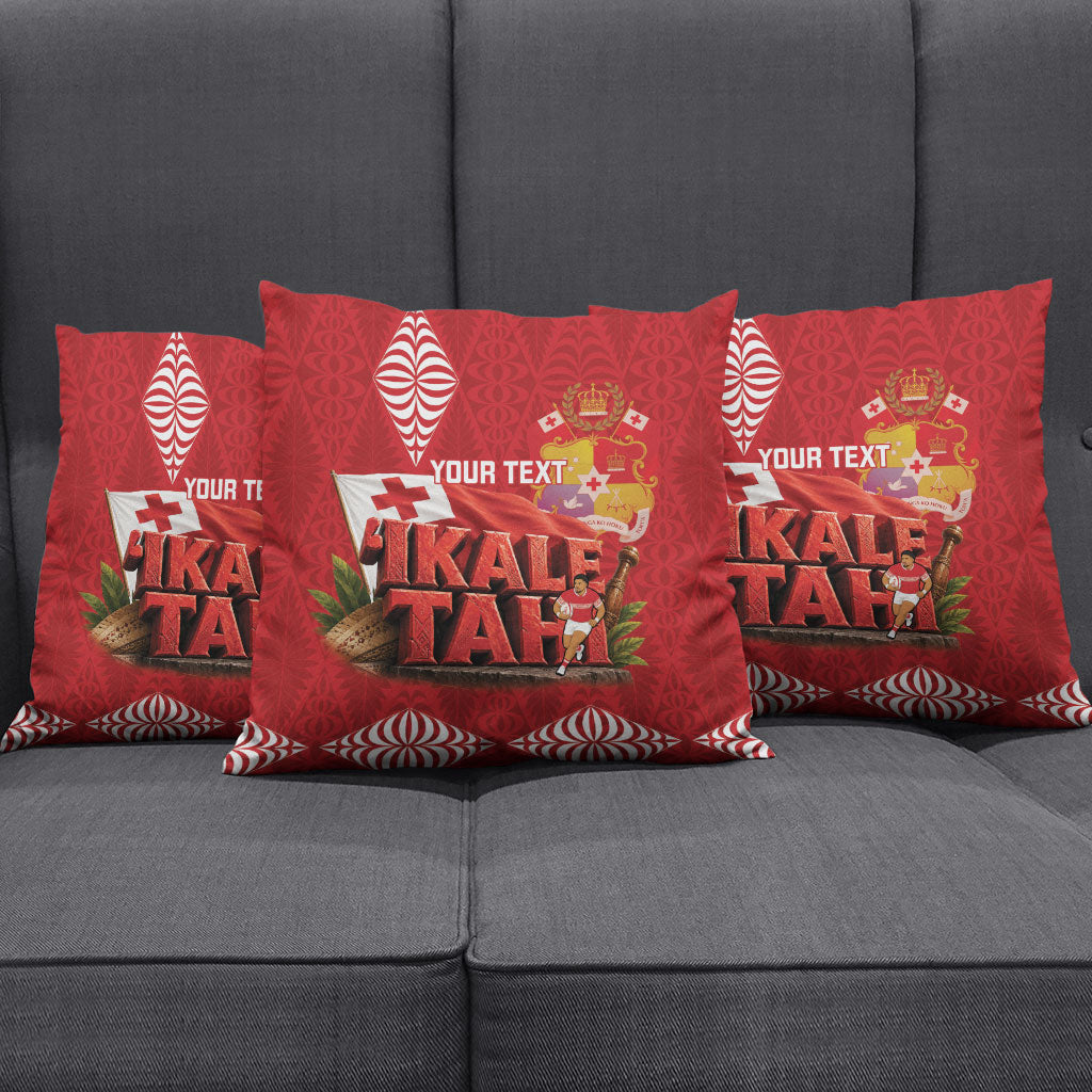 Tonga Rugby Custom Pillow Cover 2026 Go Ikale Tahi Ngatu Pattern