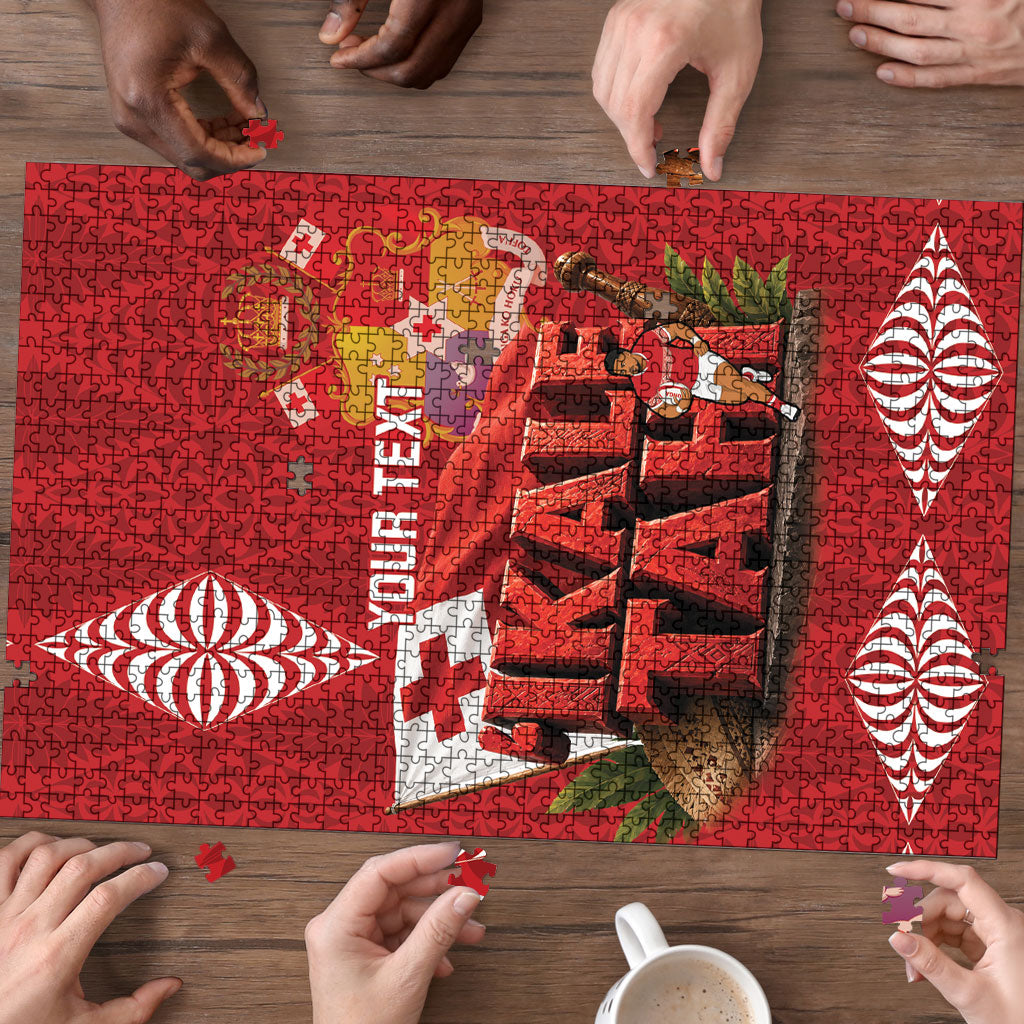 Tonga Rugby Custom Puzzle 2026 Go Ikale Tahi Ngatu Pattern