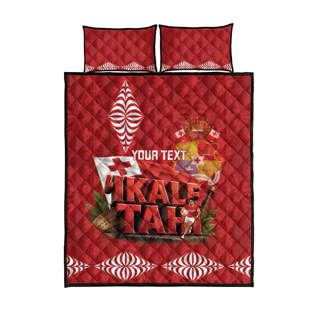 Tonga Rugby Custom Quilt Bed Set 2026 Go Ikale Tahi Ngatu Pattern
