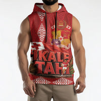 Tonga Rugby Custom Sleeveless Hoodie 2026 Go Ikale Tahi Ngatu Pattern