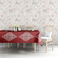 Tonga Rugby Custom Tablecloth 2026 Go Ikale Tahi Ngatu Pattern