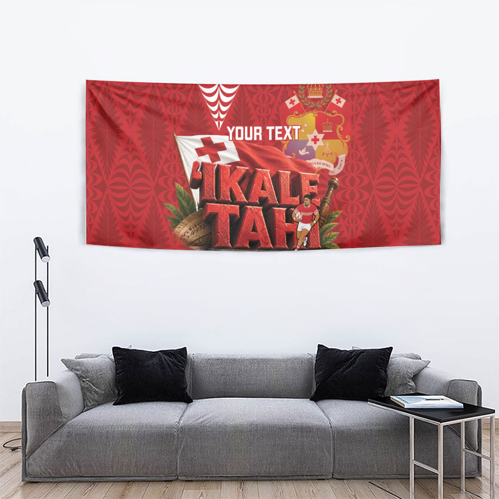 Tonga Rugby Custom Tapestry 2026 Go Ikale Tahi Ngatu Pattern