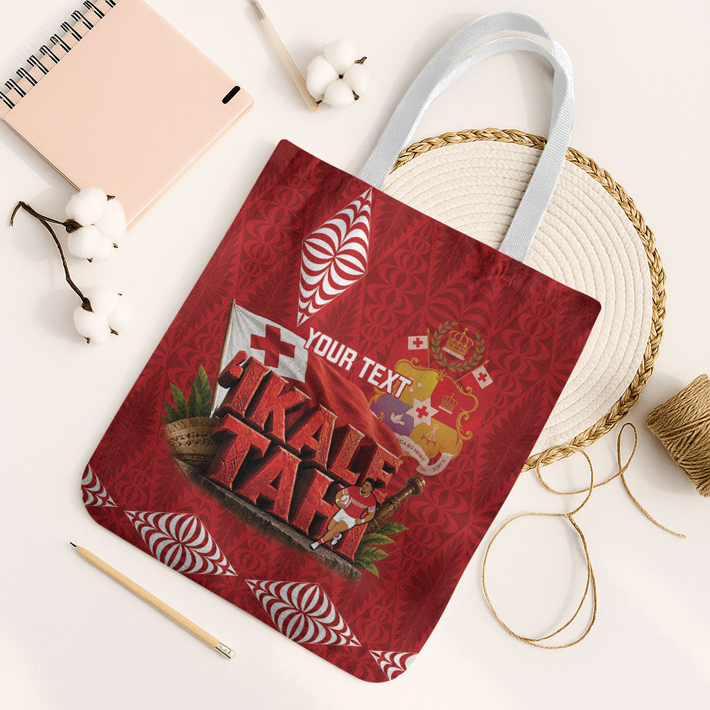Tonga Rugby Custom Tote Bag 2026 Go Ikale Tahi Ngatu Pattern