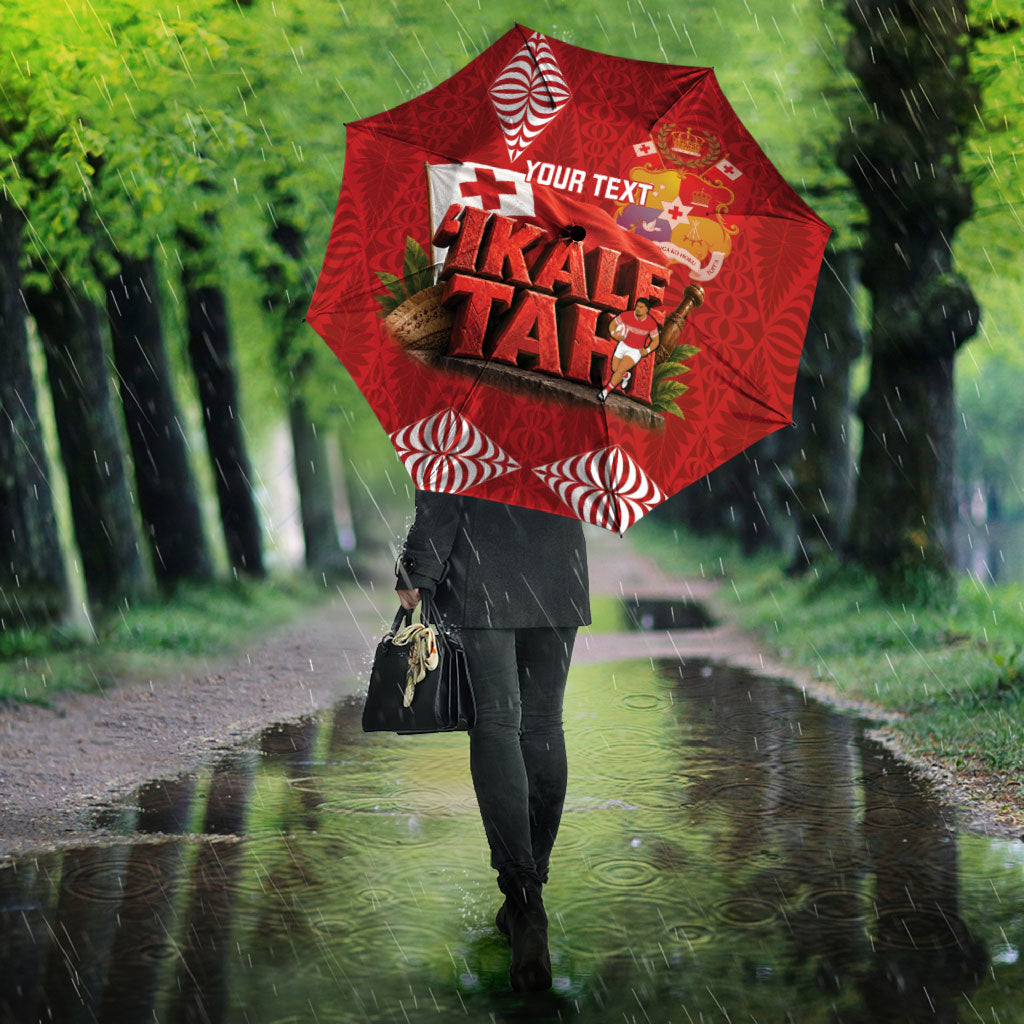 Tonga Rugby Custom Umbrella 2026 Go Ikale Tahi Ngatu Pattern