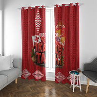 Tonga Rugby Custom Window Curtain 2026 Go Ikale Tahi Ngatu Pattern