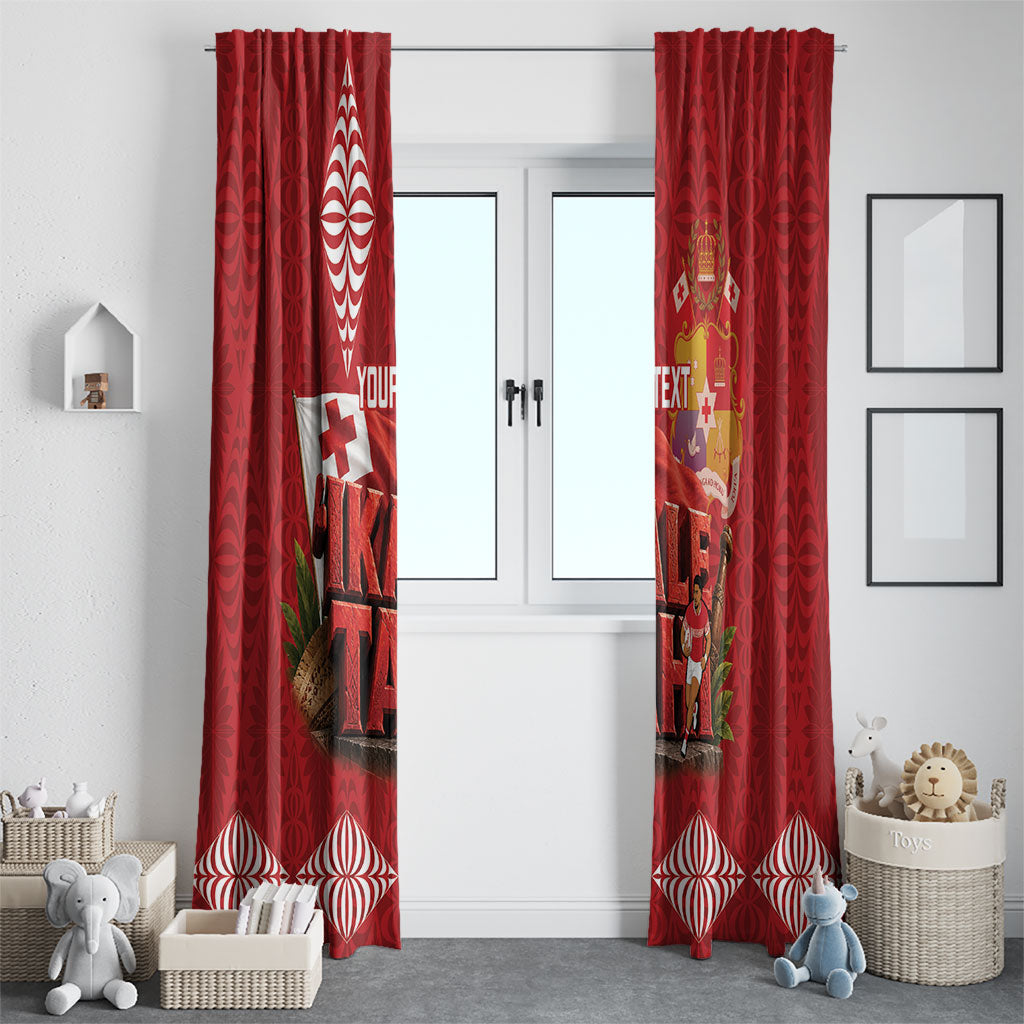 Tonga Rugby Custom Window Curtain 2026 Go Ikale Tahi Ngatu Pattern