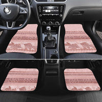 Pastel Pink Samoa Siapo Teuila Flowers Car Mats - Polynesian Pride