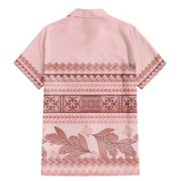 Pastel Pink Samoa Siapo Teuila Flowers Family Matching Mermaid Dress and Hawaiian Shirt - Polynesian Pride