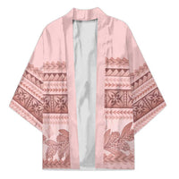 Pastel Pink Samoa Siapo Teuila Flowers Kimono LT14 Unisex Pastel Pink - Polynesian Pride