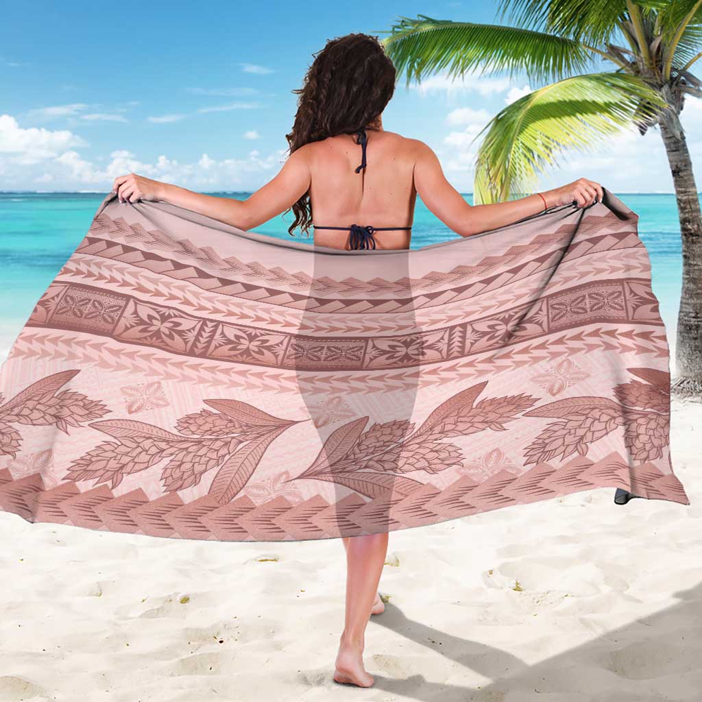 Pastel Pink Samoa Siapo Teuila Flowers Sarong - Polynesian Pride