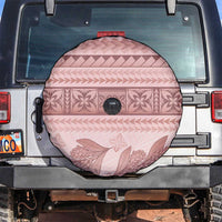 Pastel Pink Samoa Siapo Teuila Flowers Spare Tire Cover - Polynesian Pride