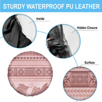 Pastel Pink Samoa Siapo Teuila Flowers Spare Tire Cover - Polynesian Pride