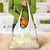 Polynesia White Sunday Grocery Bag Plumeria Polynesian Tribal Gold Color - Polynesian Pride