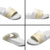 Polynesia White Sunday Slide Sandals Plumeria Polynesian Tribal Gold Color - Polynesian Pride