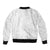 Polynesia White Sunday Bomber Jacket Plumeria Polynesian Tribal Grey Color - Polynesian Pride