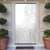 Polynesia White Sunday Door Cover Plumeria Polynesian Tribal Grey Color - Polynesian Pride