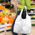 Polynesia White Sunday Grocery Bag Plumeria Polynesian Tribal Grey Color - Polynesian Pride
