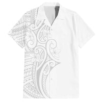 Polynesia White Sunday Hawaiian Shirt Plumeria Polynesian Tribal Grey Color LT14 White - Polynesian Pride