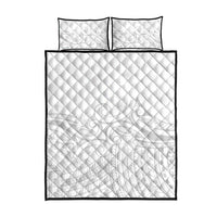 Polynesia White Sunday Quilt Bed Set Plumeria Polynesian Tribal Grey Color - Polynesian Pride