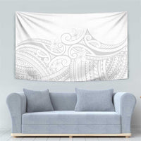 Polynesia White Sunday Tapestry Plumeria Polynesian Tribal Grey Color - Polynesian Pride
