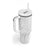 Polynesia White Sunday Tumbler With Handle Plumeria Polynesian Tribal Grey Color - Polynesian Pride