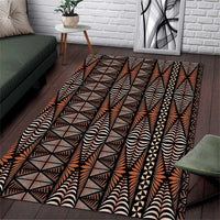 Malo e lelei Tonga Area Rug Tongan Ngatu Vintage Brown - Polynesian Pride