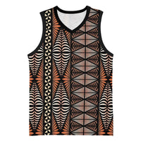 Malo e lelei Tonga Basketball Jersey Tongan Ngatu Vintage Brown LT14 Unisex Brown - Polynesian Pride