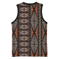 Malo e lelei Tonga Basketball Jersey Tongan Ngatu Vintage Brown LT14 - Polynesian Pride