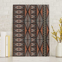 Malo e lelei Tonga Canvas Wall Art Tongan Ngatu Vintage Brown - Polynesian Pride