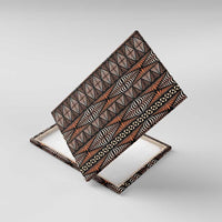 Malo e lelei Tonga Canvas Wall Art Tongan Ngatu Vintage Brown - Polynesian Pride