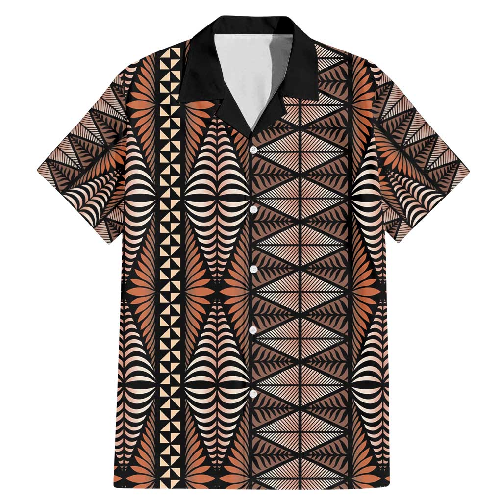 Malo e lelei Tonga Family Matching Mermaid Dress and Hawaiian Shirt Tongan Ngatu Vintage Brown - Polynesian Pride