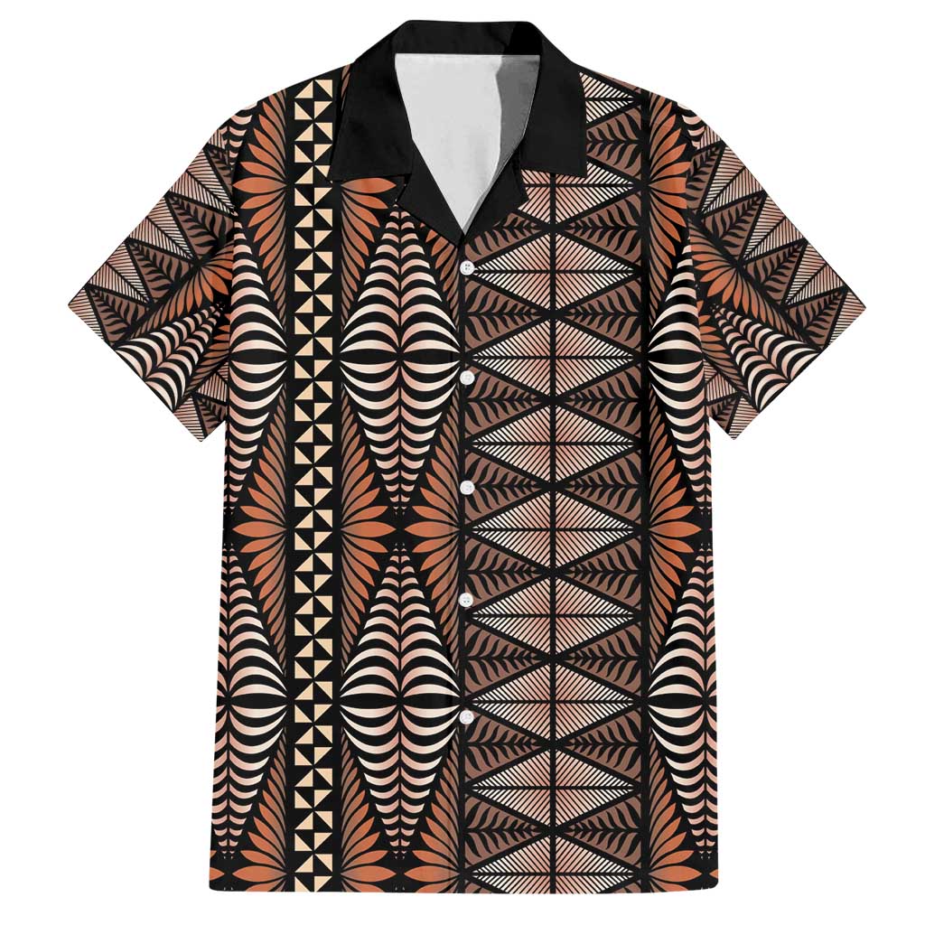 Malo e lelei Tonga Family Matching Puletasi and Hawaiian Shirt Tongan Ngatu Vintage Brown - Polynesian Pride