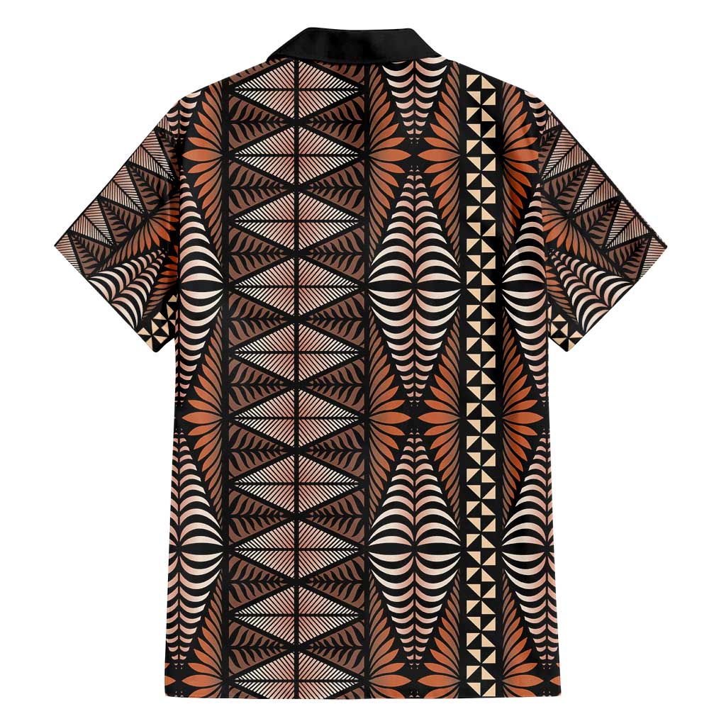 Malo e lelei Tonga Family Matching Puletasi and Hawaiian Shirt Tongan Ngatu Vintage Brown - Polynesian Pride