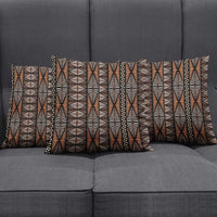 Malo e lelei Tonga Pillow Cover Tongan Ngatu Vintage Brown - Polynesian Pride
