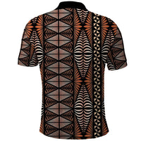 Malo e lelei Tonga Polo Shirt Tongan Ngatu Vintage Brown - Polynesian Pride