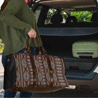 Malo e lelei Tonga Travel Bag Tongan Ngatu Vintage Brown - Polynesian Pride