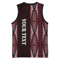 Tonga Rugby Personalised Basketball Jersey 2025 Mate Maa Tonga Ngatu Motif - Polynesian Pride